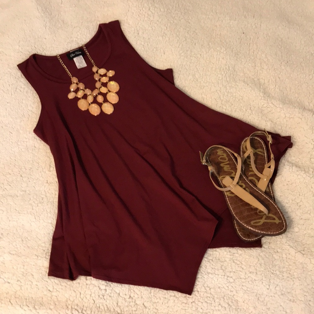 Deep red summer tunic